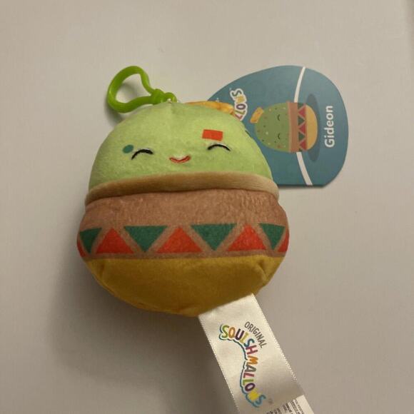Squishmallows Other - NEW 3.5” “Gideon the Guacamole Bowl” Kellytoy Squishmallow Plush Keychain Clip